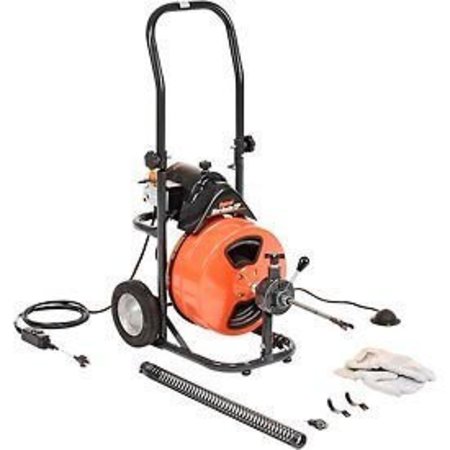 General Wire Spring General Wire P-XP-D Mini-Rooter XP Drain/Sewer Cleaning Machine W/ 75' x 1/2"Cable & 4 Pc Cutter Set P-XP-D